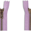 YKK #5 Antique Brass Jeans Zippers - Stock Colors
