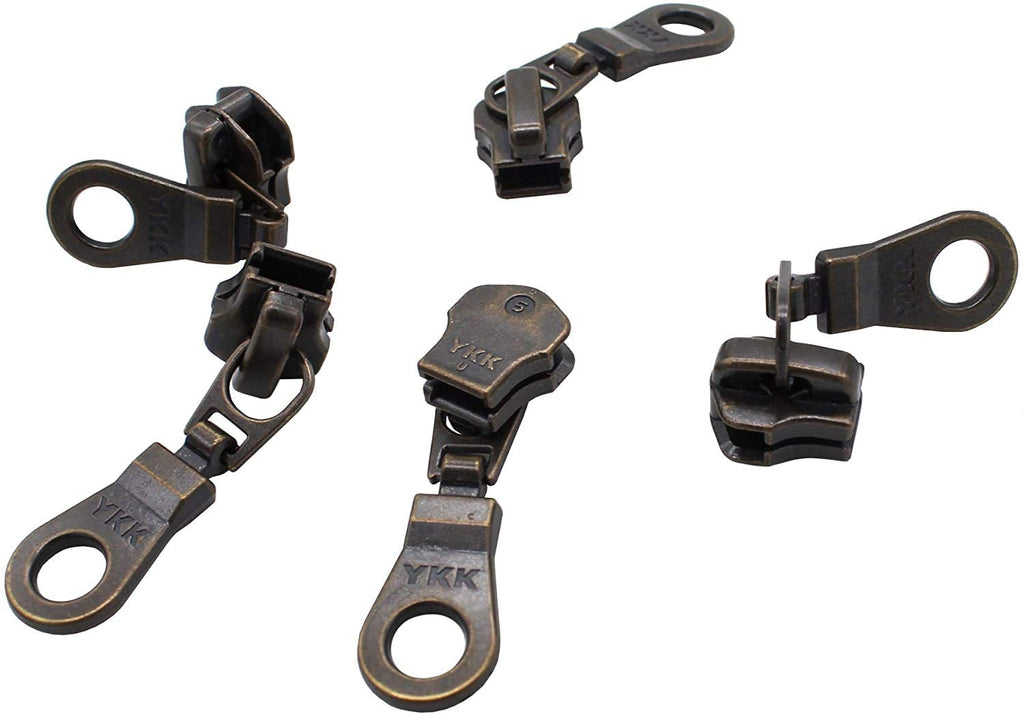10 Sets Zipper Repair Kit Metal Zipper Locks Stopper Open End Zipper for  Sewing Accessories Zipper Sliders DIY For Clothes New