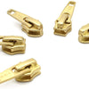 Zipper Repair Kit - #5 YKK Coil Brass Automatic Lock Jacket Sliders - 5 Sliders Per Pack - Made in The United States
