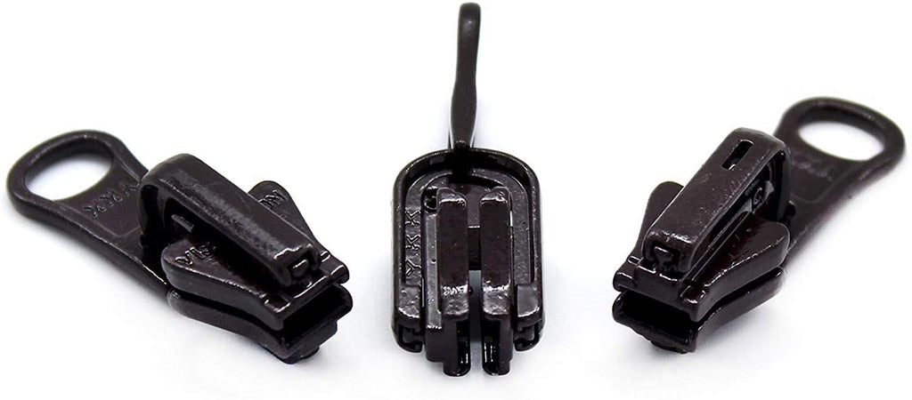 Zipper Repair Kit 5 YKK Vislon Reversible Sliders 3 Sliders 14 Top Stops  Made in the United States Color: Black -  Denmark