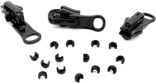Zipper Repair Kit - #5 Vislon Auto Lock Sliders - 3 Universal Sliders and Stops Included - Made in The United States