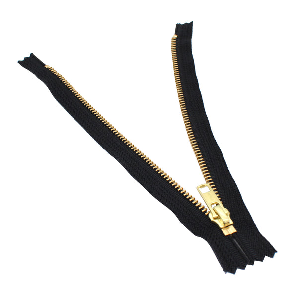 YKK #5 Brass Boot Zippers - Closed Bottom