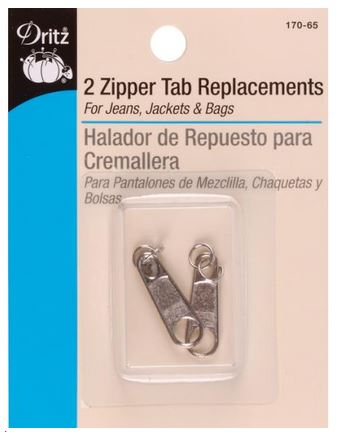 Dritz Zipper Tab Replacements 2/Pkg