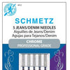 Schmetz Chrome Jean & Denim Machine Needles Size 16/100 5/Pkg