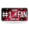 Alabama NCAA #1 Fan Metal License Plate