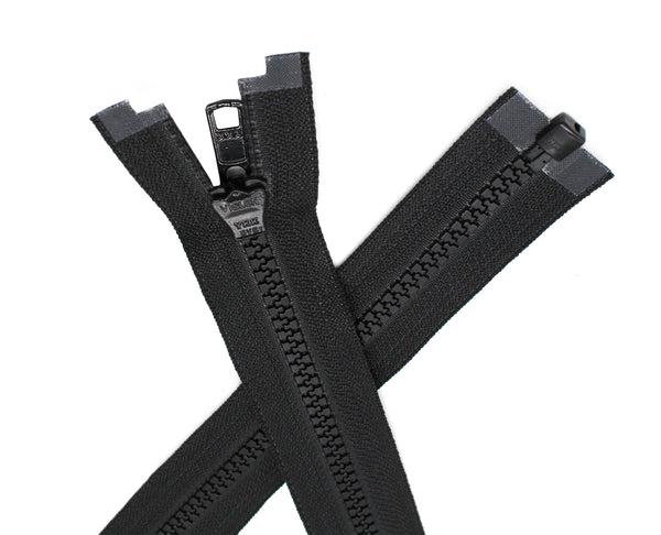 YKK® #5 Molded Plastic Separating Zippers - Black & White - 14