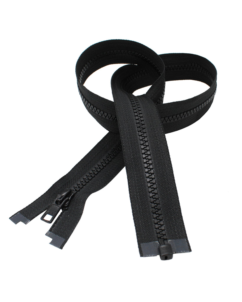 2PCS #5 33 Inch Separating Jacket Zippers for Sewing Coats 84cm Jacket  Zipper Black Molded Plastic Zippers Bulk (33 2pc) Leekayer : :  Home