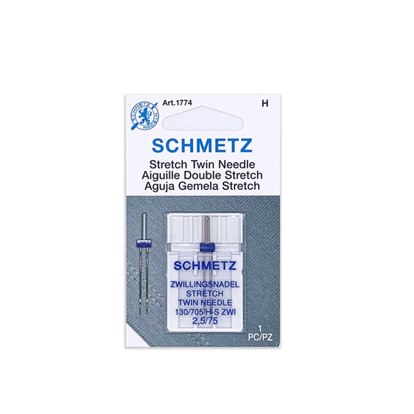 Schmetz Stretch Twin Needles - Size 2.5 75/11