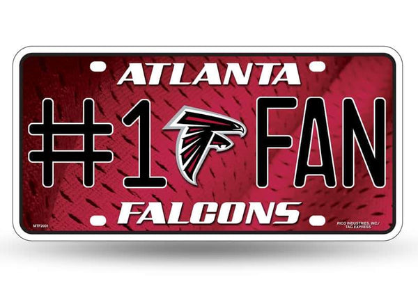 Atlanta Falcons NFL #1 Fan Metal License Plate