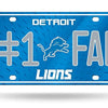 Detriot Lions NFL #1 Fan Metal License Plate