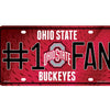 Ohio State NCAA #1 Fan Metal License Plate