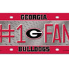 Georgia Bulldogs NCAA #1 Fan Metal License Plate
