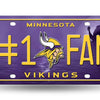Minnesota Vikings NFL #1 Fan Metal License Plate