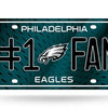 Philadelphia Eagles NFL #1 Fan Metal License Plate
