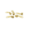 Zipper Repair Kit Solution Metal YKK® Assorted Brass Slider Easy Container Storage Sets of Sliders #3, #4.5, #5, #10 Top - Bottom Stops