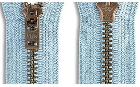 YKK #4.5 Antique Brass Jeans Zippers - Stock Colors