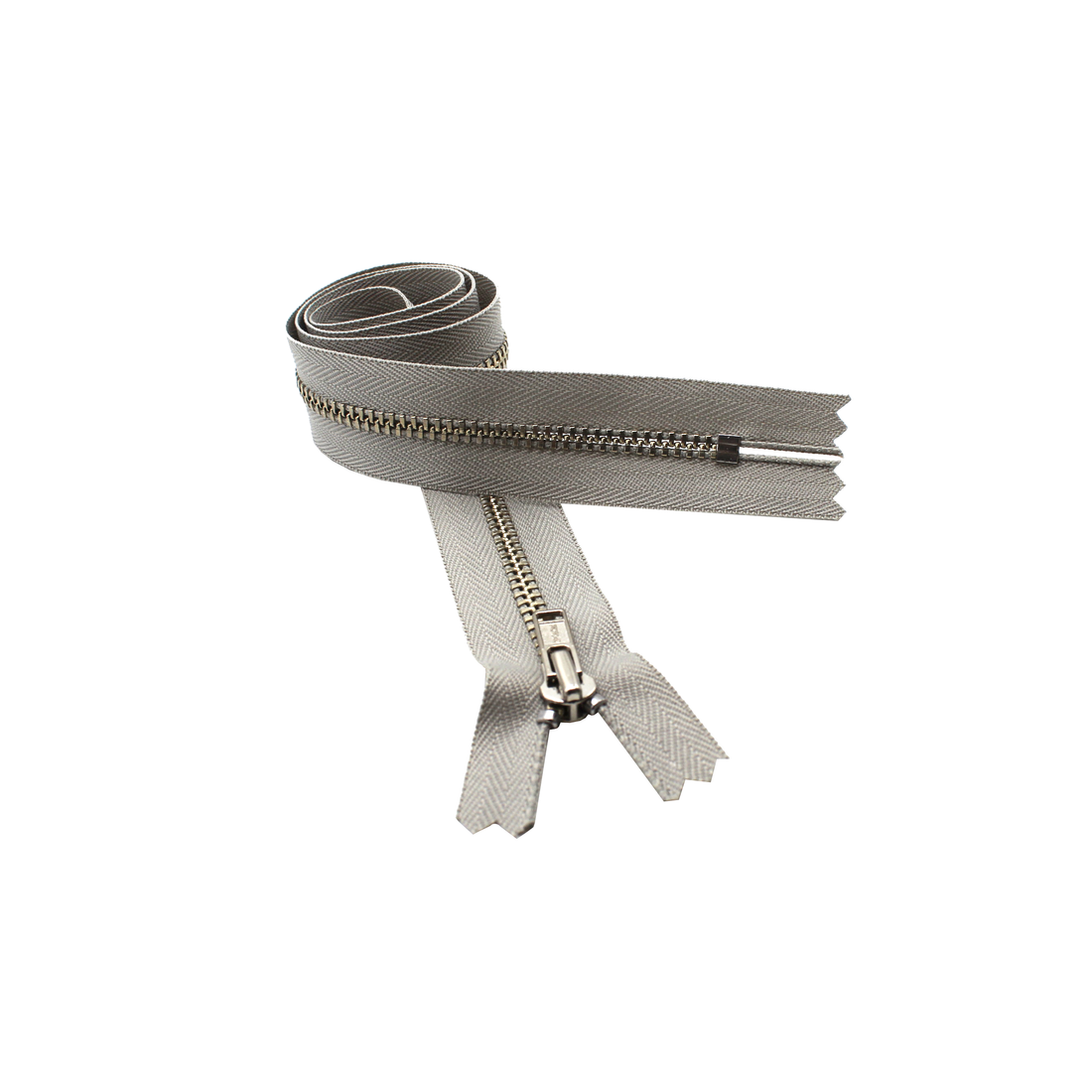 YKK® #3 Metal Nickel Lightweight Closed Bottom Zippers