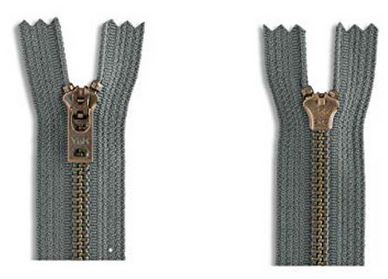 YKK #4.5 Antique Brass Jeans Zippers - Stock Colors