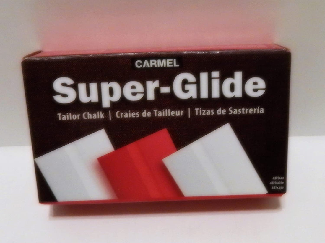 Carmel Super-Glide Tailors' Chalk White Color, 48 pcs