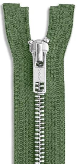 YKK #5 Aluminum Jacket Metal Zipper - Separating - Stock Colors