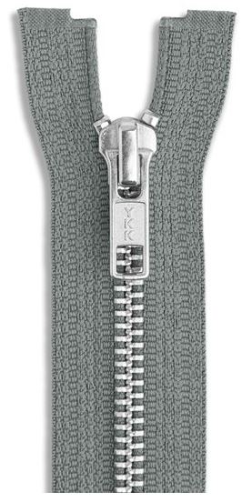 YKK #5 Aluminum Jacket Metal Zipper - Separating - Stock Colors