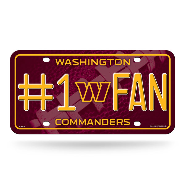 Washington Guardians NFL #1 Fan Metal License Plate