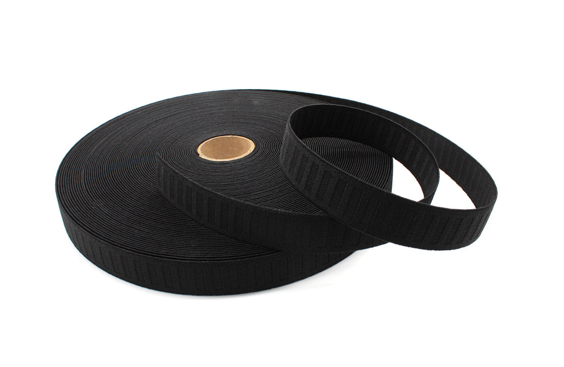 Non-Roll Woven Elastic - Black or White