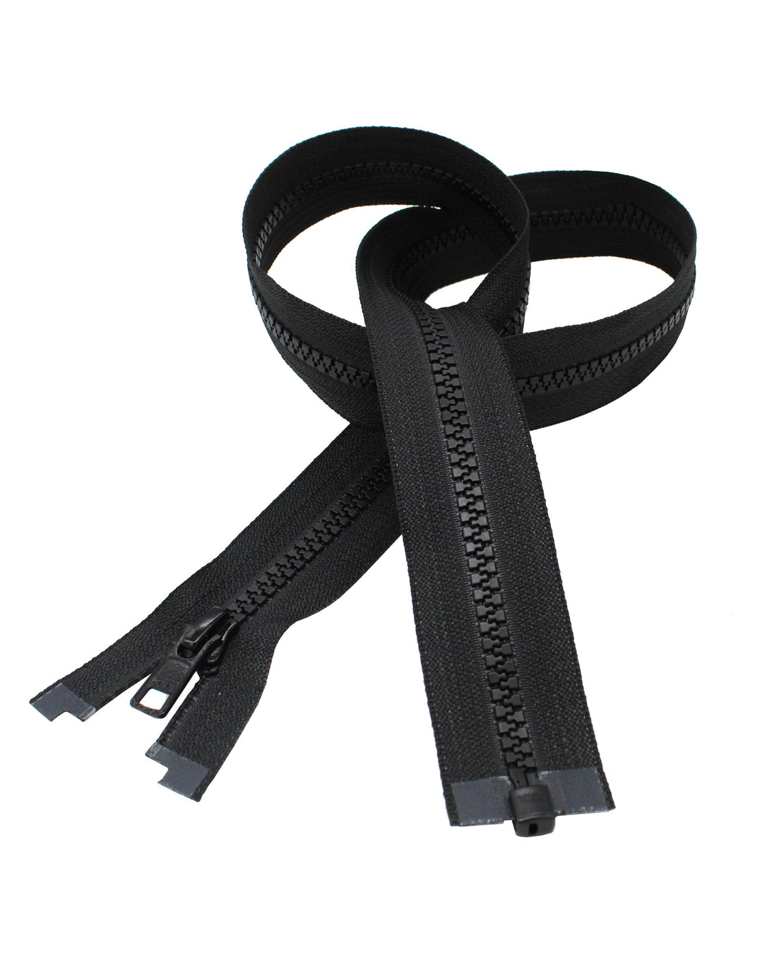 YKK® #5 Molded Plastic Separating Zippers - Black & White - 14" to 36"