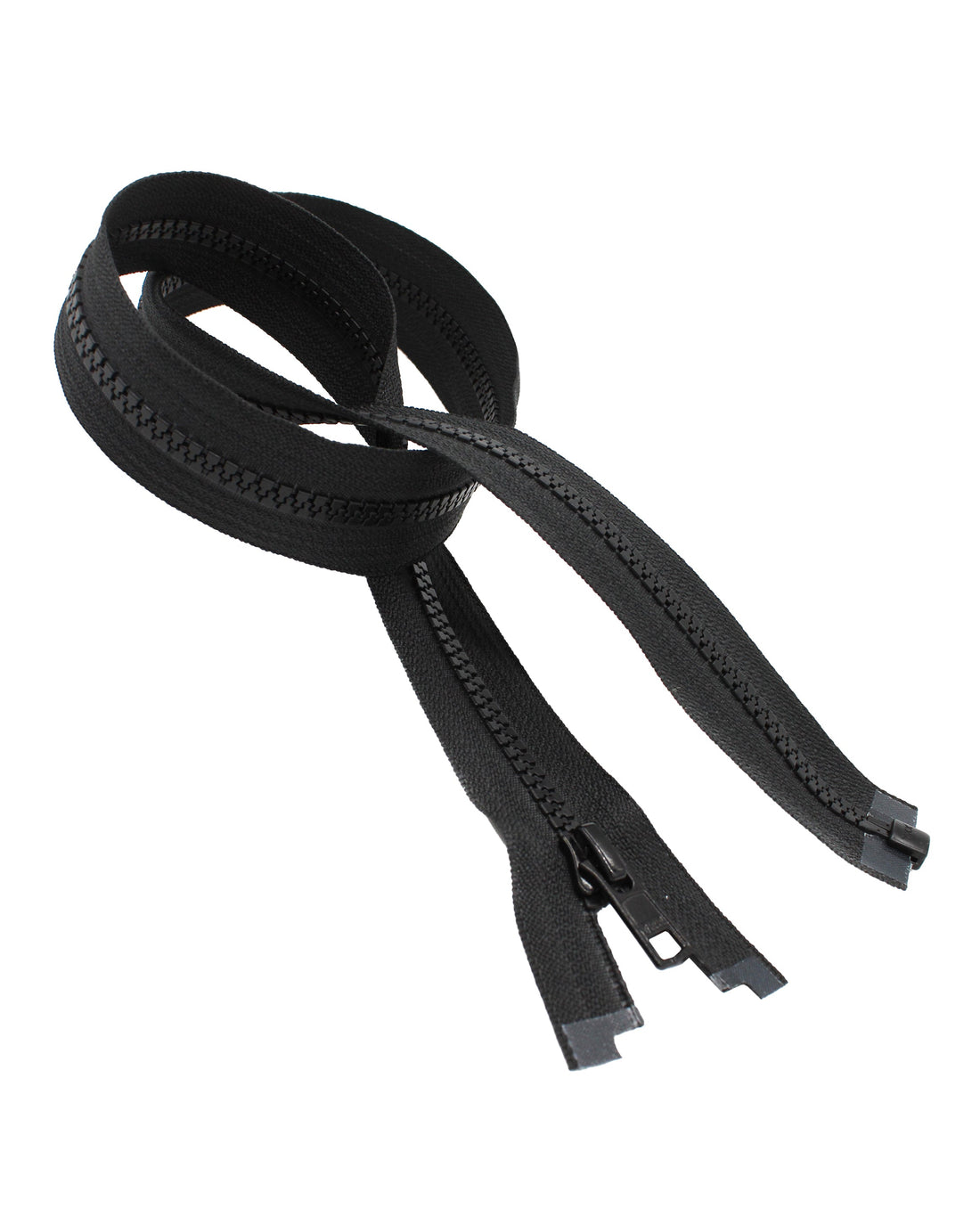 YKK® #5 Molded Plastic Separating Zippers - Black & White - 14" to 36"