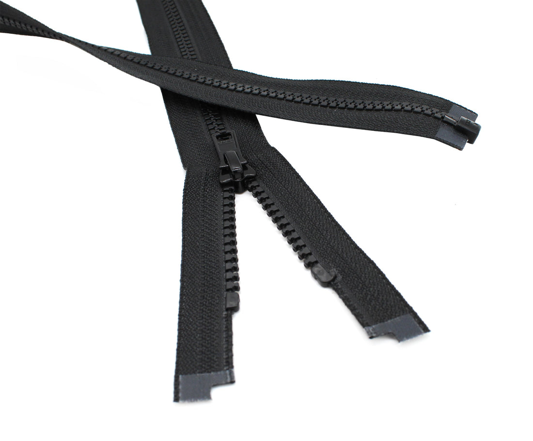 YKK® #5 Molded Plastic Separating Zippers - Black & White - 14" to 36"