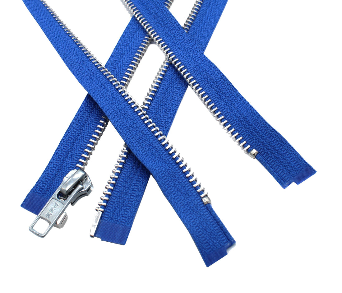 YKK #5 Aluminum Jacket Metal Zipper - Separating - Stock Colors