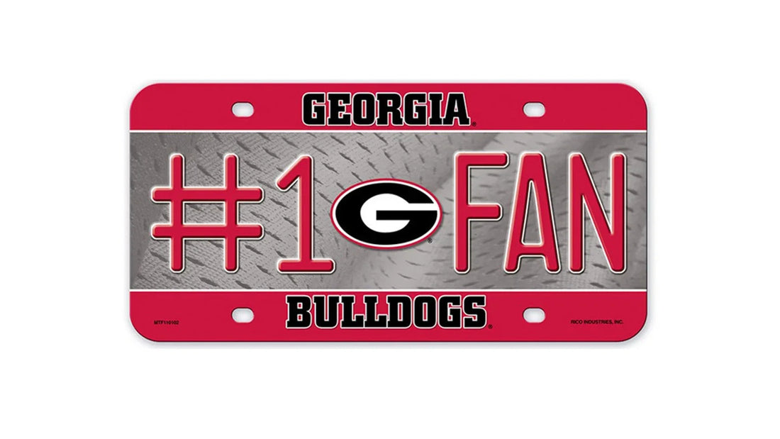 Georgia Bulldogs NCAA #1 Fan Metal License Plate