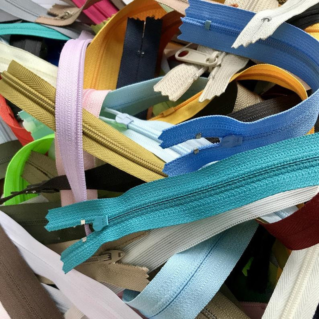 Zipperstop YKK Zipper SALE - Over 2 Pounds of Assorted YKK Zippers-Metal /Vislon /Coil /Invisible / Beulon / Ykk Zippers- Made In USA