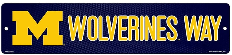 Michigan Wolverines 4" x 16" Street Sign