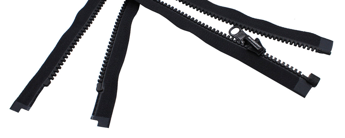 YKK® #5 Molded Vislon Separating Long Zippers - Reversible Slider