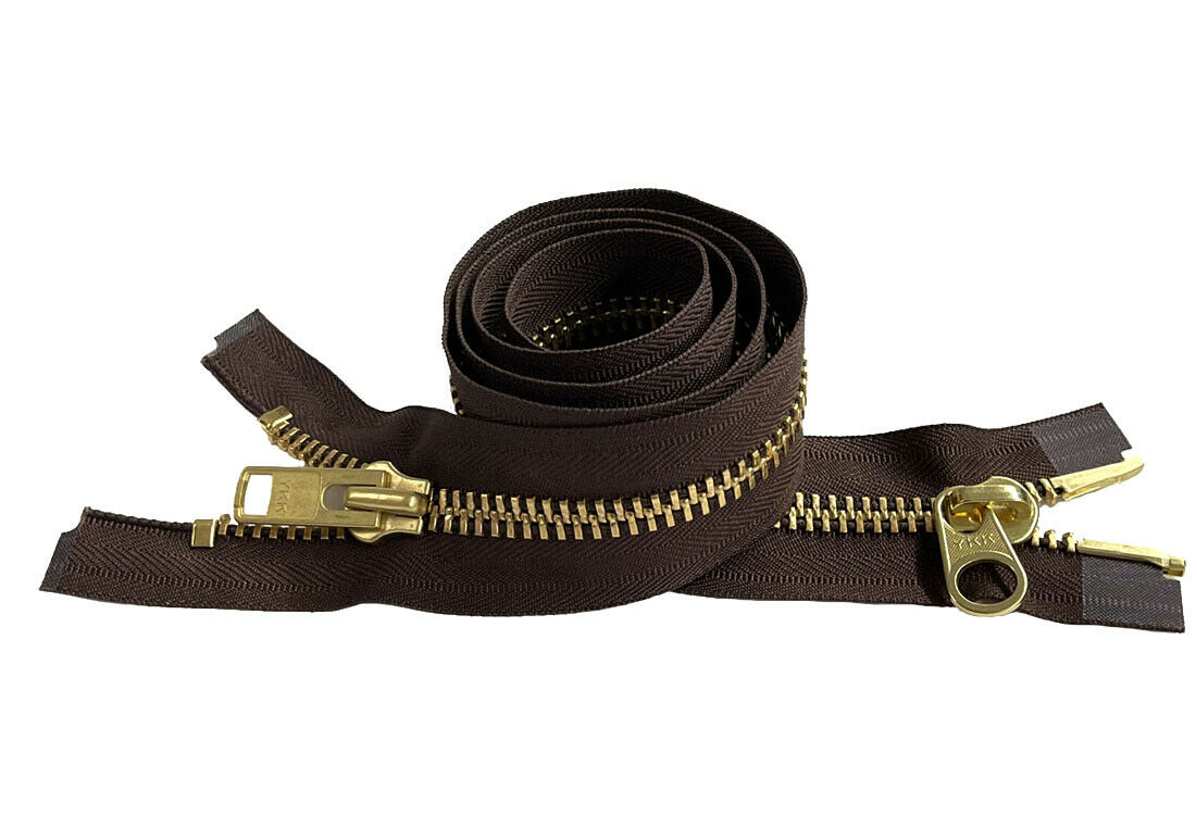 YKK® #10 "2-Way" Brass Separating - Extra Heavy - "Coveralls