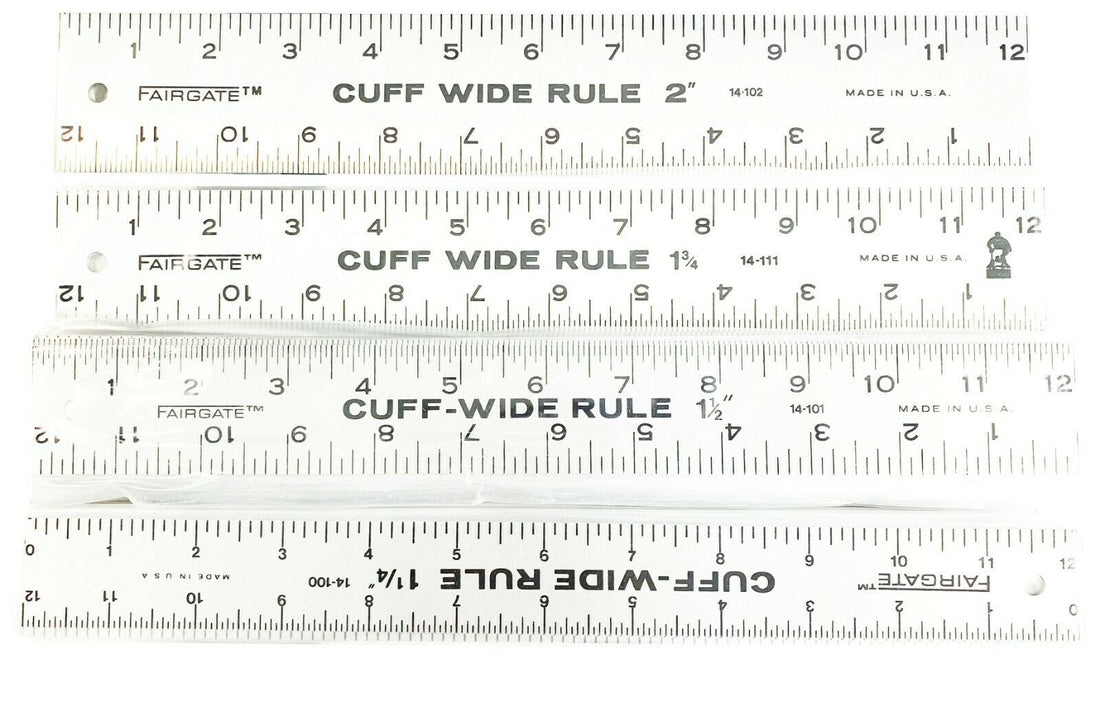 Fairgate Aluminum Ruler Cuff-Width Ruler