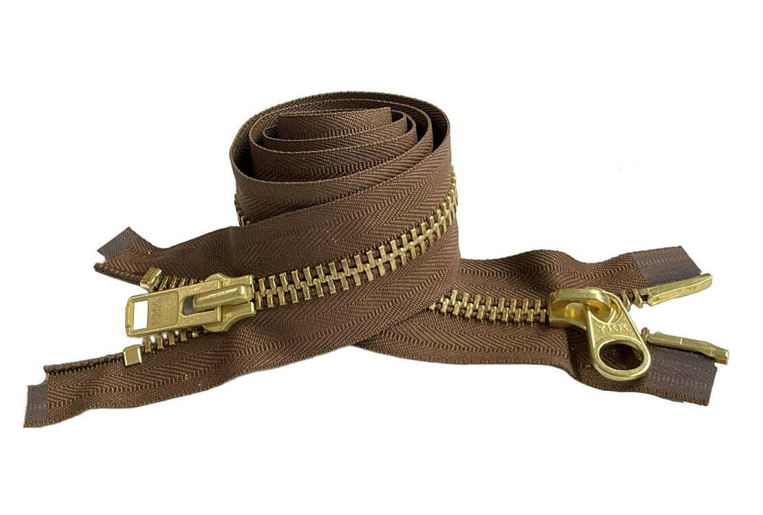 YKK® #10 "2-Way" Brass Separating - Extra Heavy - "Coveralls