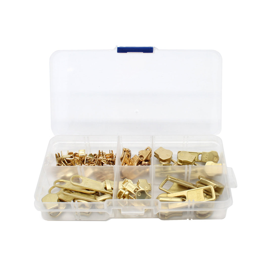 Zipper Repair Kit Solution Metal YKK® Assorted Brass Slider Easy Container Storage Sets of Sliders #3, #4.5, #5, #10 Top - Bottom Stops