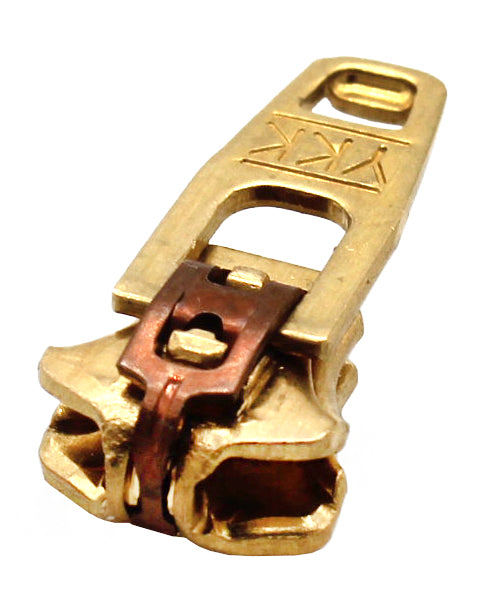 Zipperstop Distributor YKK Zipper Repair Solution YKK #10 Antique Brass (1 Slider/Pack)