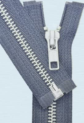 Glossy Jacket Zipper Set in 5MM Metal Teeth, One 18 to 28 Open Botto —  ZipUpZipper