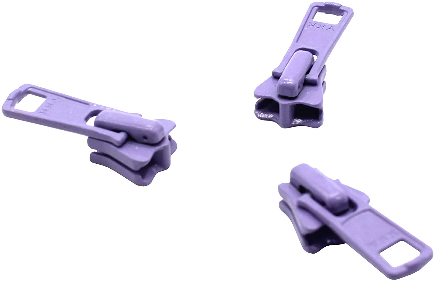 YKK Zipper Repair Kit Solution, 5 Molded Reversible Fancy Pulls Vislon  Slider (Made in USA) - 3 Pulls Per Pack (Lite Grey 3pcs)