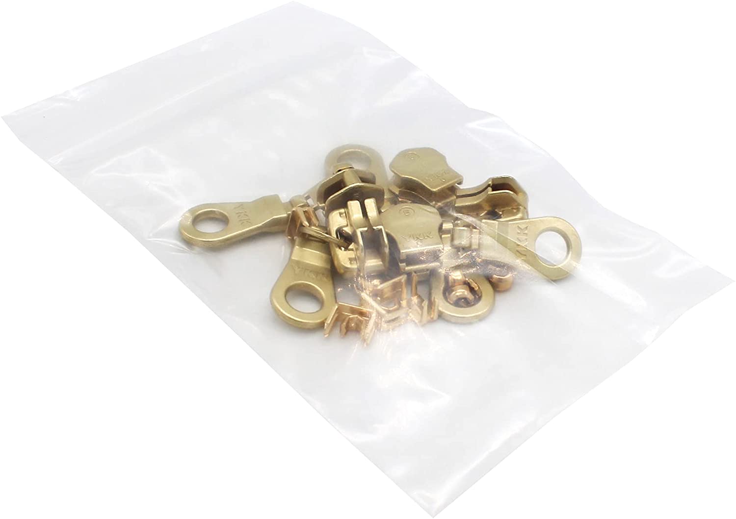 Zipper Repair Kit - #5 YKK Antique Brass Auto Lock Sliders - 5 Sliders Per  Pack with Top & Bottom Stoppers Included - Made in The United States 