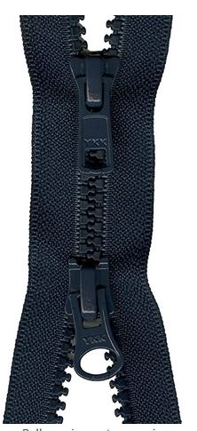 YKK® 30 Inch Sport Separating Zipper Color Emprie Blue #220 - Medium Weight  (Special) Vislon Jacket Zip YKK #5 Molded Plastic (1 Zipper/Pack)