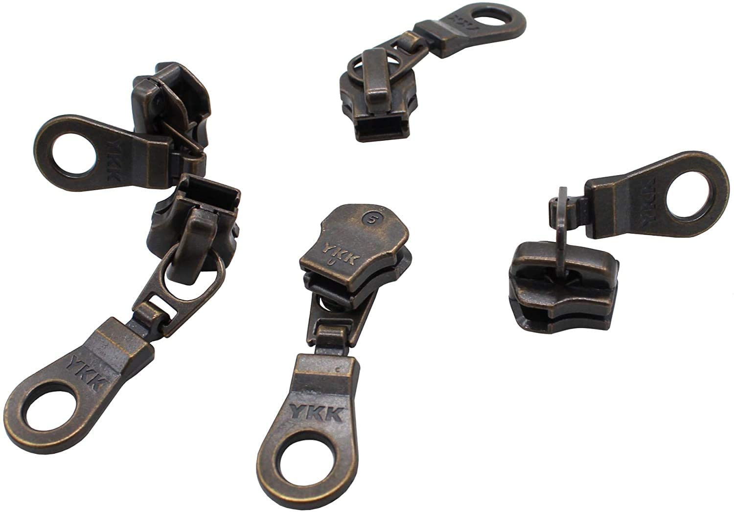 Zipper Repair Kit - #5 Zipper Sliders with Donut Pulls - Fancy