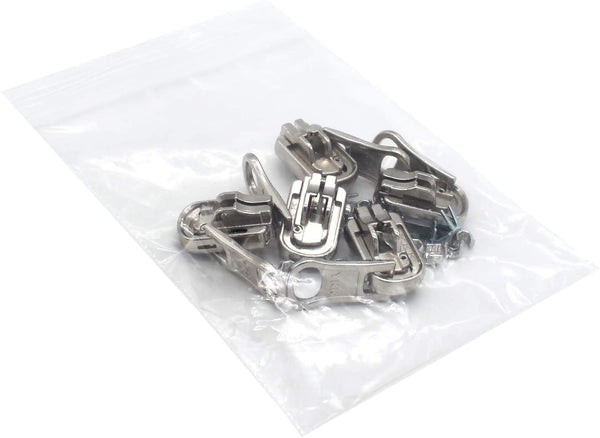 Zipper Repair Kit - #5 YKK Reversible Aluminum Auto Lock Sliders - 5 Sliders Per Pack with Top & Bottom Stoppers Included - Made in The United States