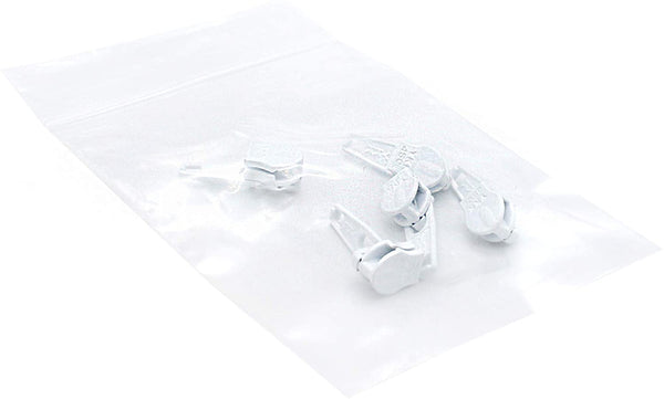 Zipper Repair Kit - #4.5 YKK Coil Automatic Lock Jacket Sliders - 5 Sliders Per Pack - Color: White - Made in The United States