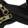 YKK® #10 "2-Way"Antique Brass Separating Zippers
