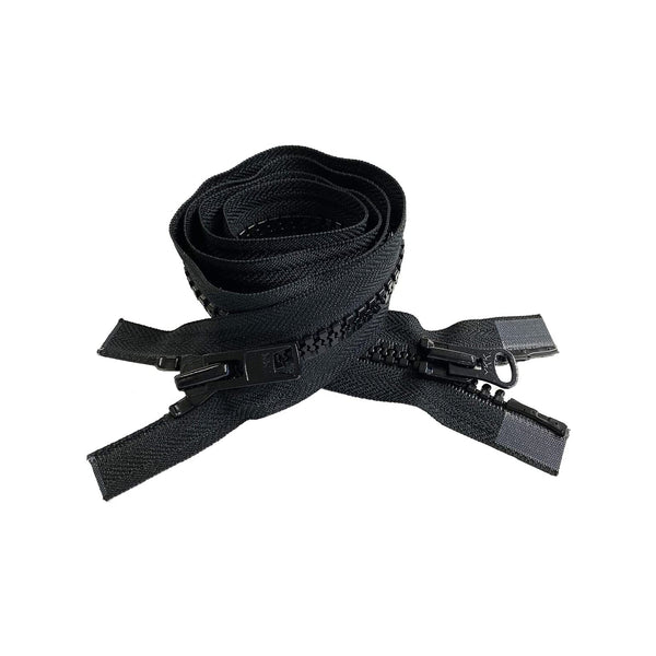 #10 Plastic Separating Zipper: 72 Black