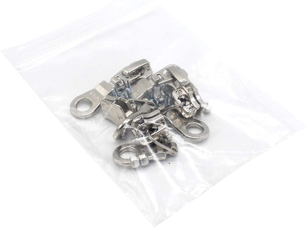 Zipper Repair Kit - #5 YKK Nickel Donut Auto Lock Sliders - 5 Sliders Per Pack with Top & Bottom Stoppers Included - Made in The United States